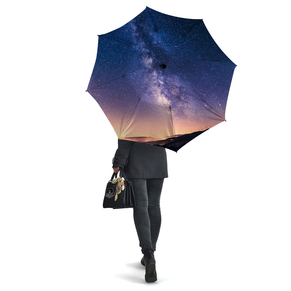 Milky Way Night Sky Print Umbrella-grizzshop