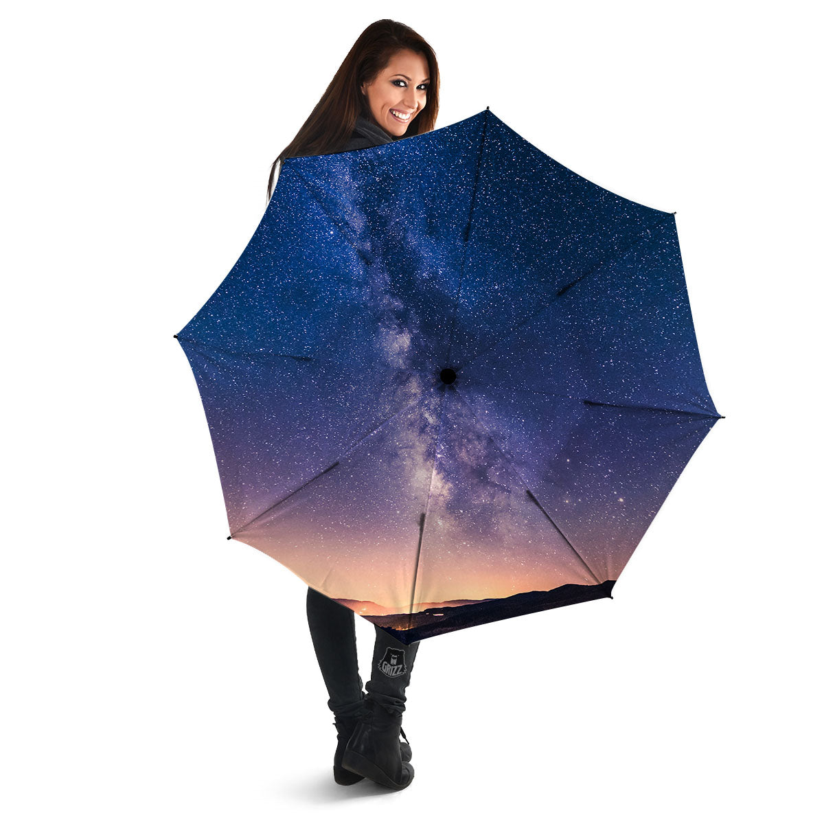 Milky Way Night Sky Print Umbrella-grizzshop