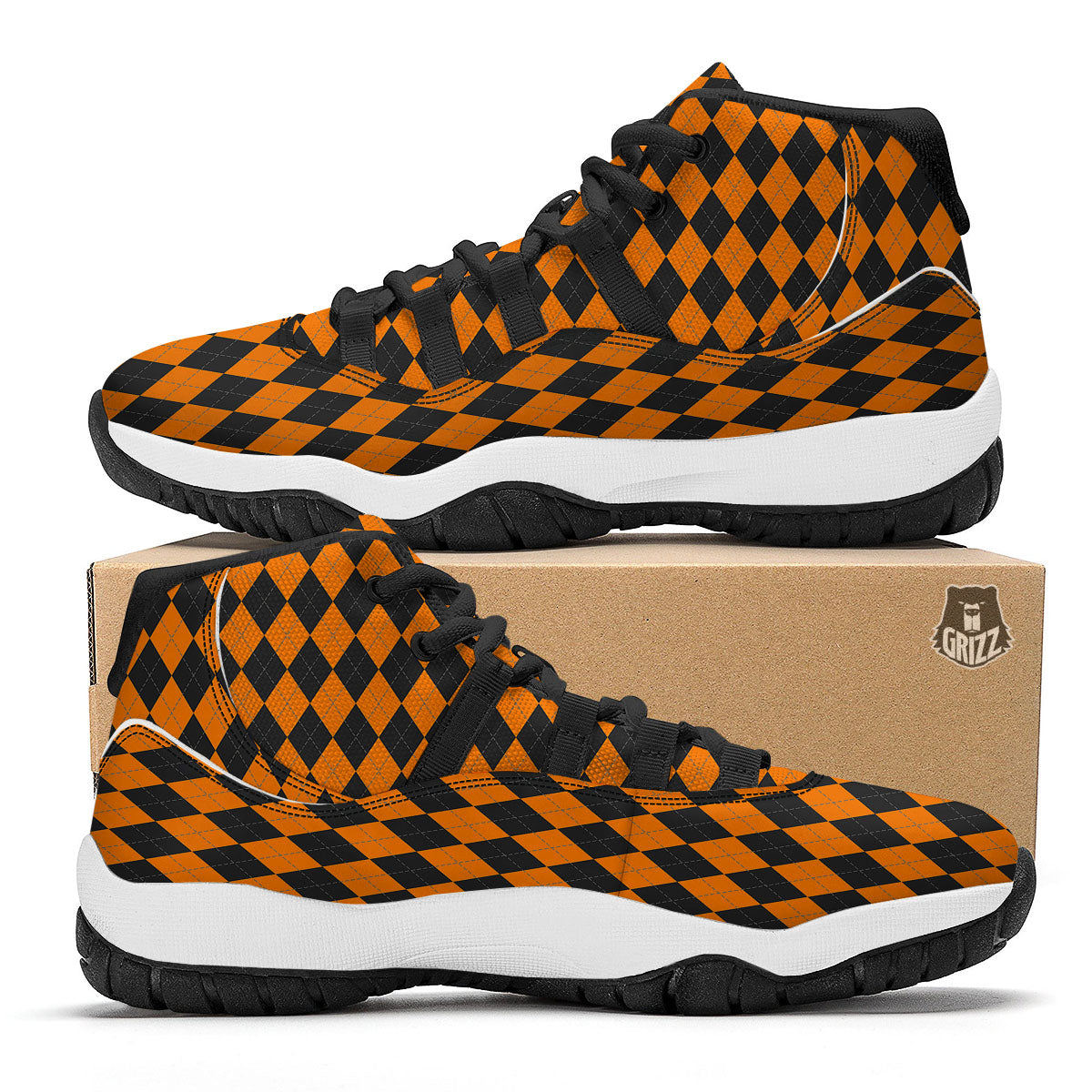 Mimosa And Daffodil Print Pattern Black Bball Shoes-grizzshop