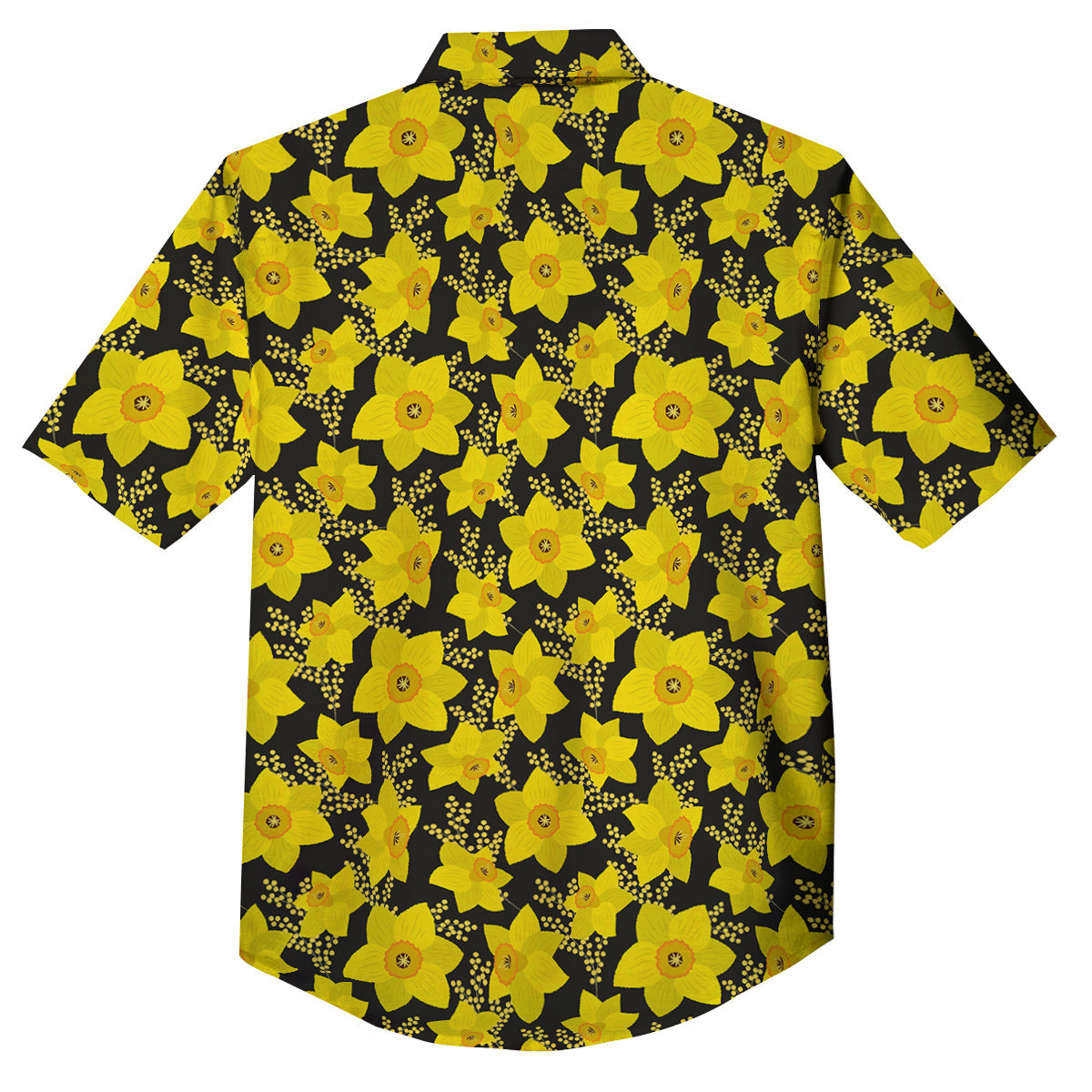 Mimosa And Daffodil Print Pattern Button Up Shirt-grizzshop