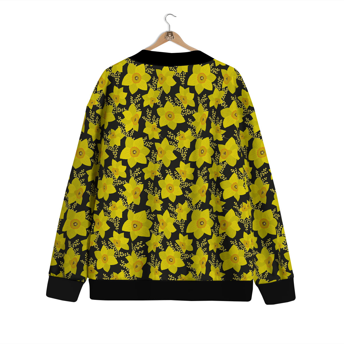 Mimosa And Daffodil Print Pattern Cardigan-grizzshop