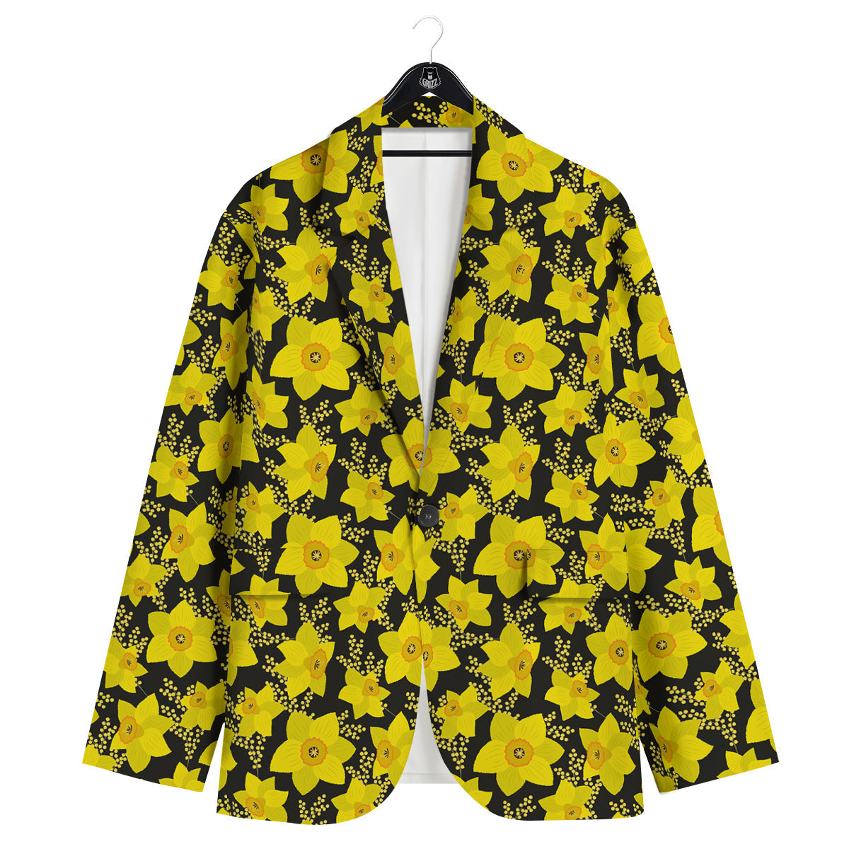 Mimosa And Daffodil Print Pattern Men's Sport Coat-grizzshop