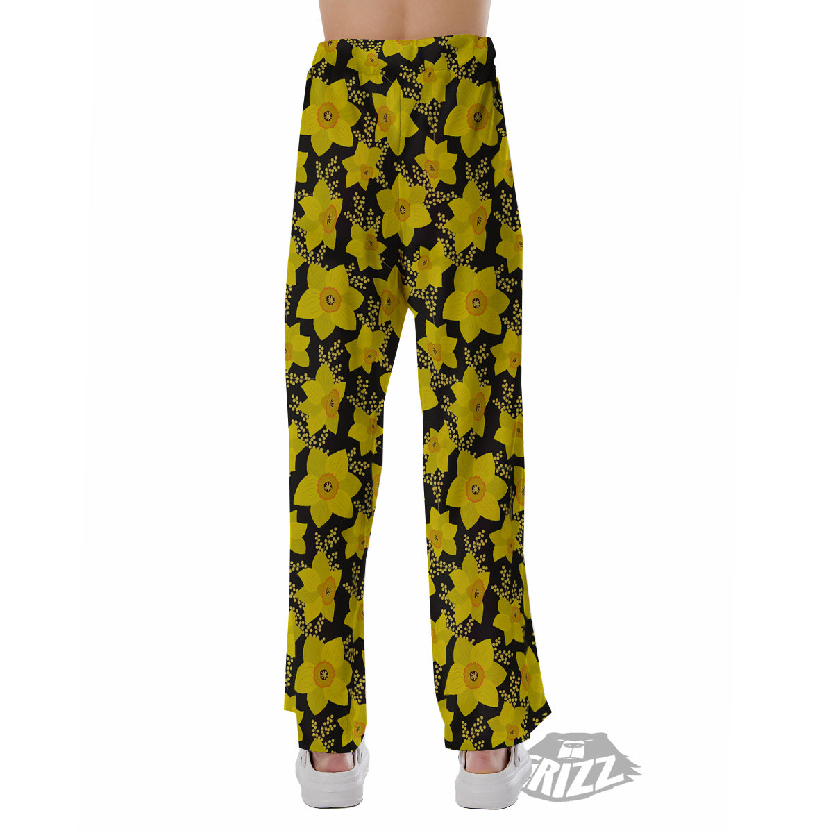 Mimosa And Daffodil Print Pattern Pajama Pants-grizzshop