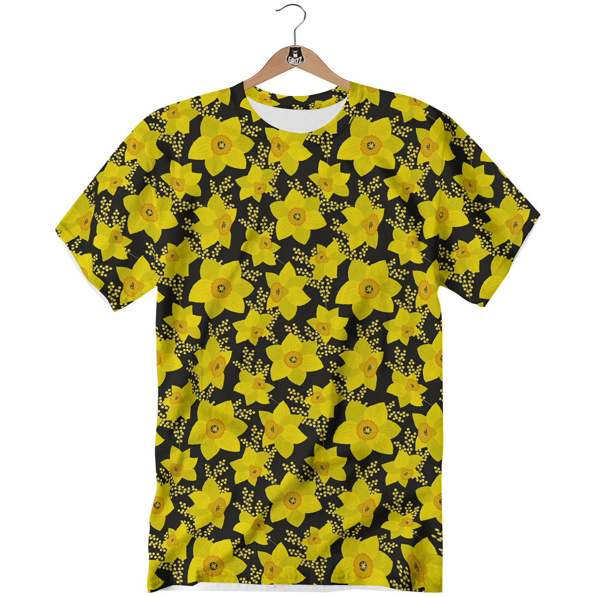 Mimosa And Daffodil Print Pattern T-Shirt-grizzshop