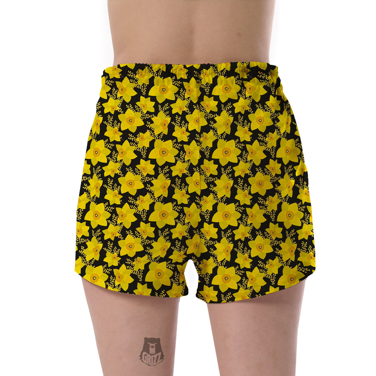 Mimosa And Daffodil Print Pattern Women's Shorts-grizzshop