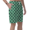 Mint And Green Polka Dot Men's Shorts-grizzshop