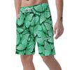 Mint Green Butterfly Print Men's Shorts-grizzshop