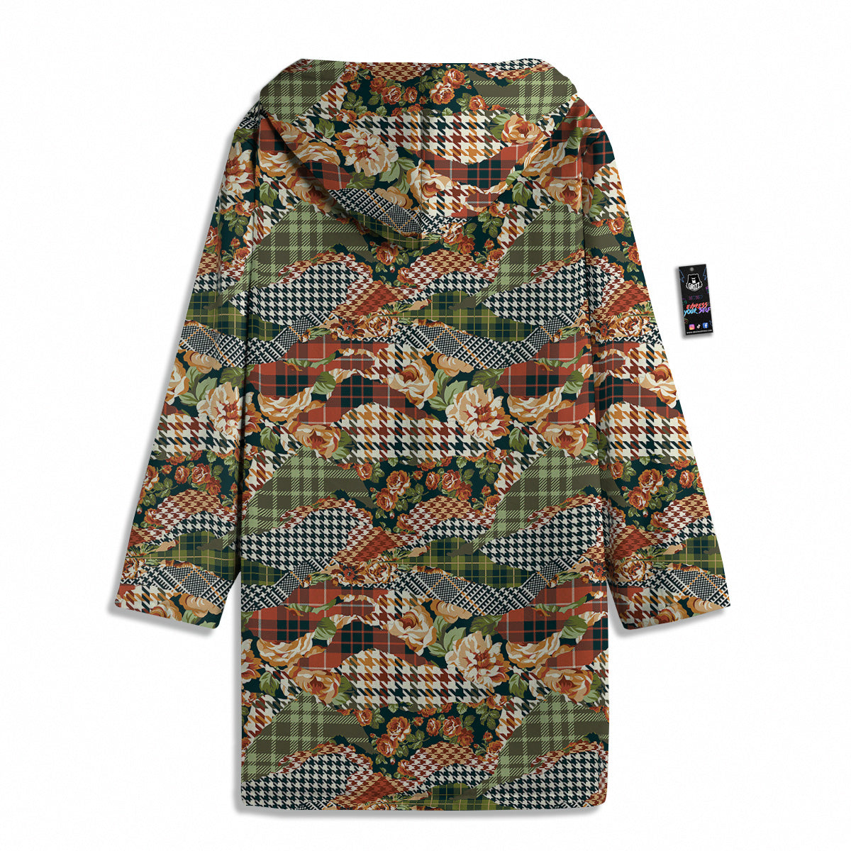 Mix Houndstooth Tartan Print Pattern Men's Windbreaker Jacket-grizzshop