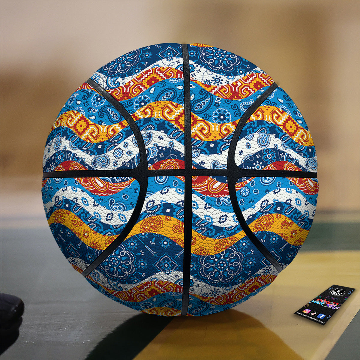 Mix Bandanna Kerchief Print Pattern Basketball
