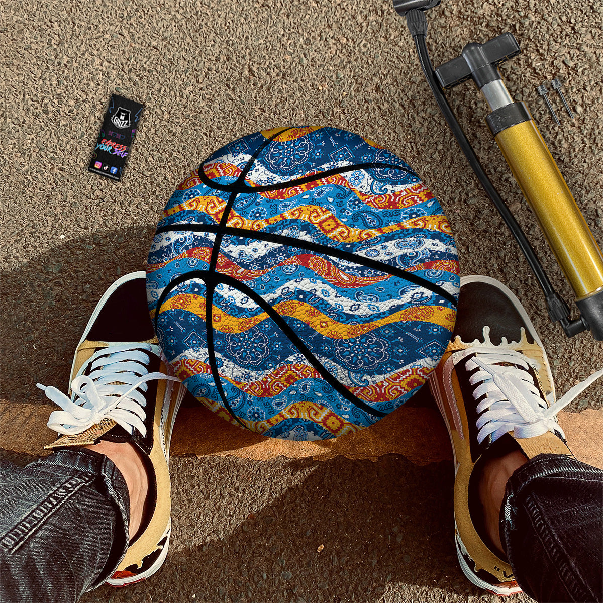 Mix Bandanna Kerchief Print Pattern Basketball