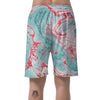 Mixed Red and Turquoise Marble Men's Shorts-grizzshop