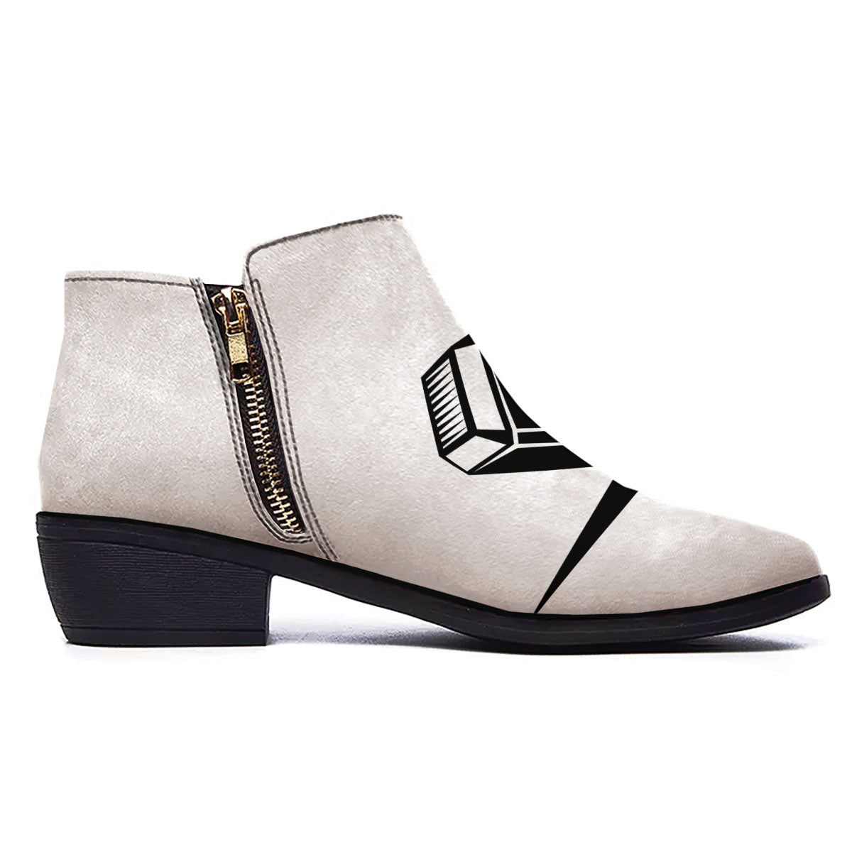 Mjolnir Hammer Of Thor Print Ankle Boots-grizzshop