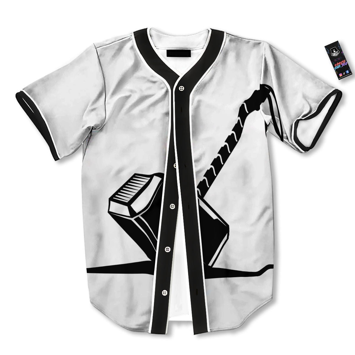 Mjolnir Hammer Of Thor Print Baseball Jersey-grizzshop