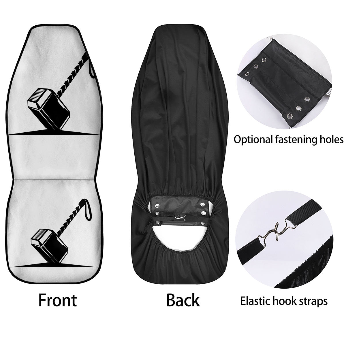 Mjolnir Hammer Of Thor Print Car Seat Covers-grizzshop