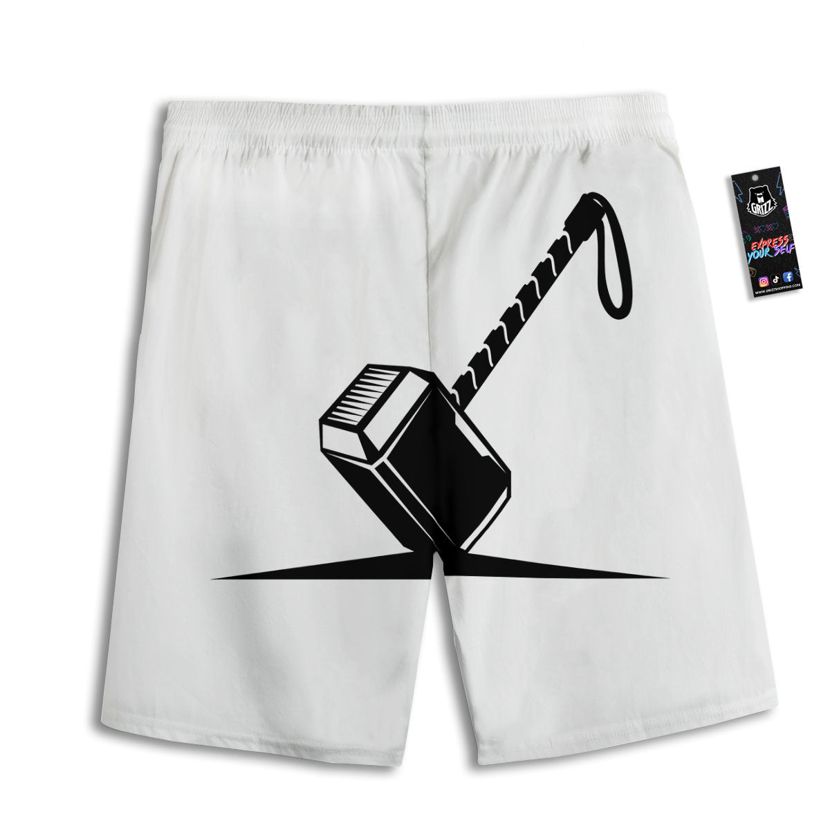 Mjolnir Hammer Of Thor Print Men's Athletic Shorts