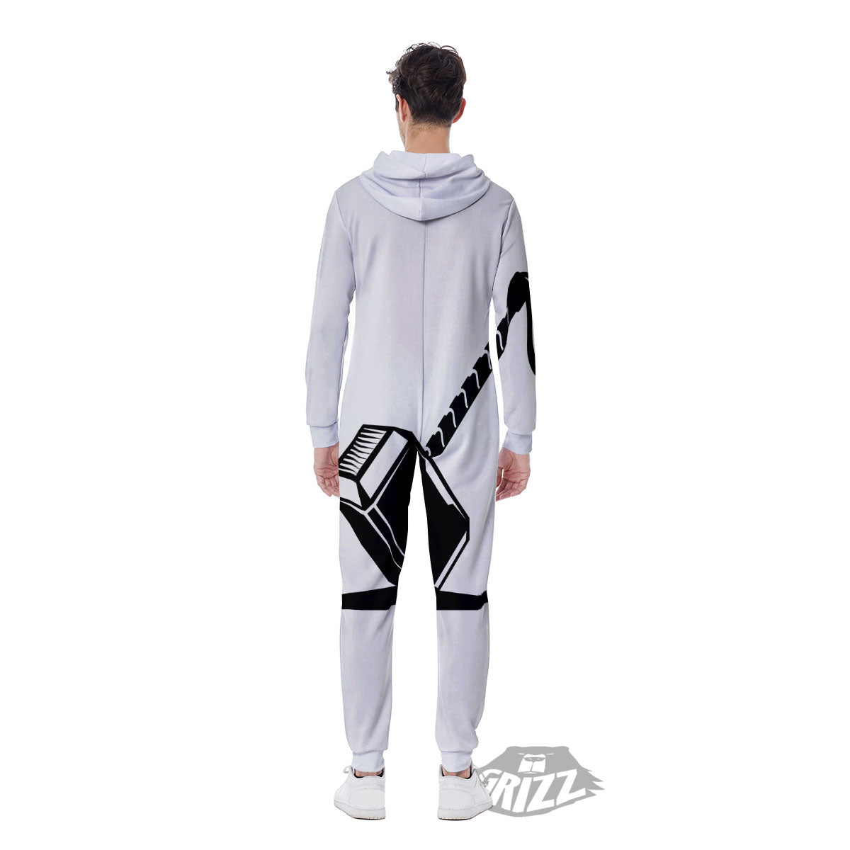 Mjolnir Hammer Of Thor Print Men's Jumpsuit-grizzshop