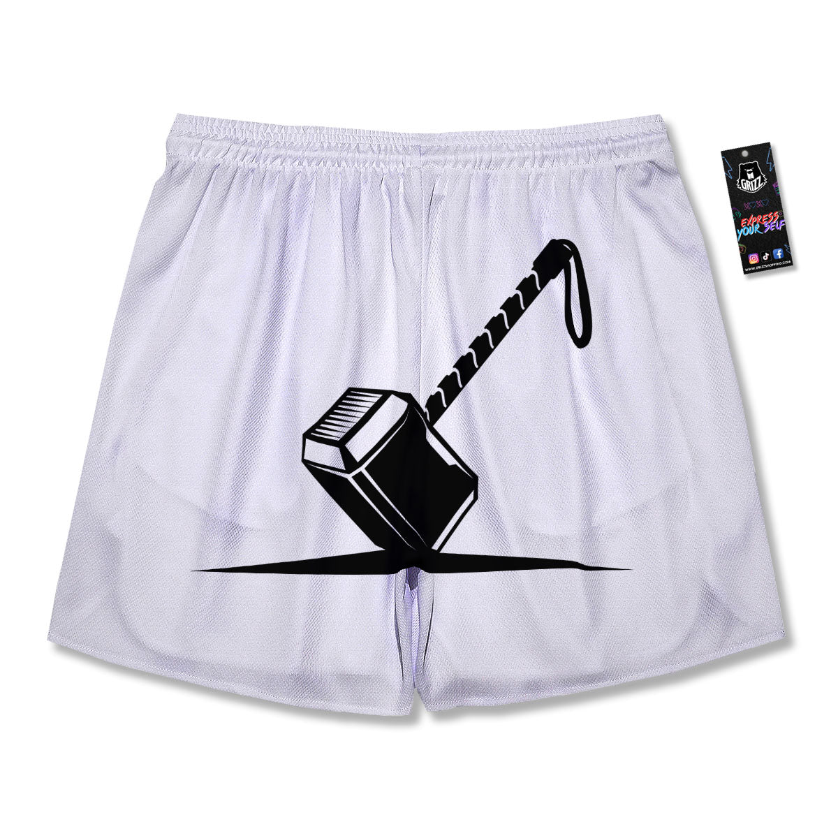 Mjolnir Hammer Of Thor Print Men's Running Shorts-grizzshop