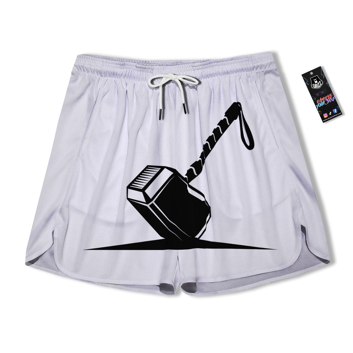 Mjolnir Hammer Of Thor Print Men's Running Shorts-grizzshop
