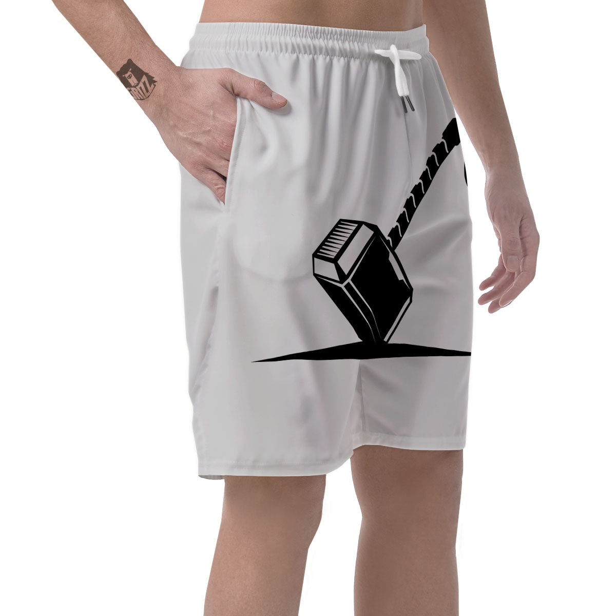 Mjolnir Hammer Of Thor Print Men's Shorts-grizzshop