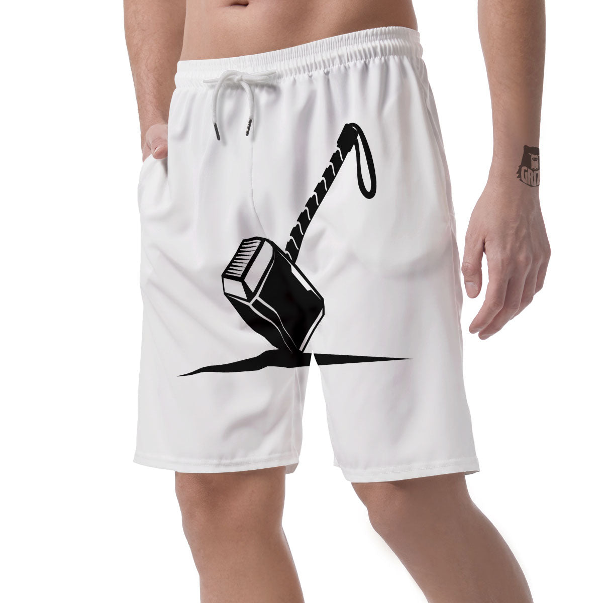 Mjolnir Hammer Of Thor Print Men's Shorts-grizzshop