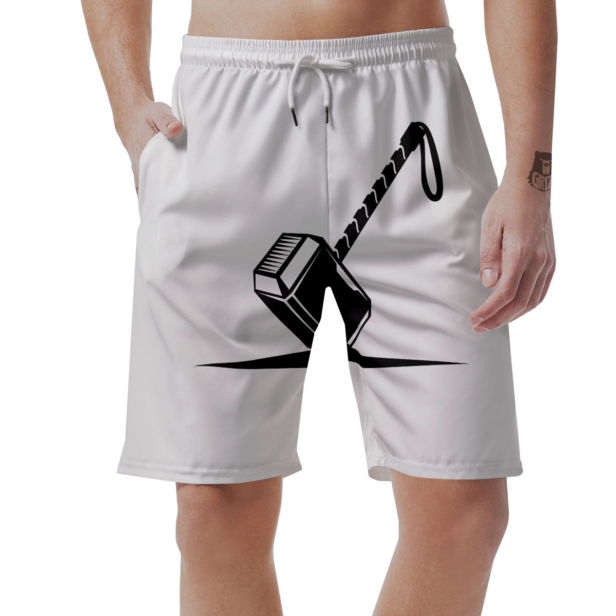 Mjolnir Hammer Of Thor Print Men's Shorts-grizzshop