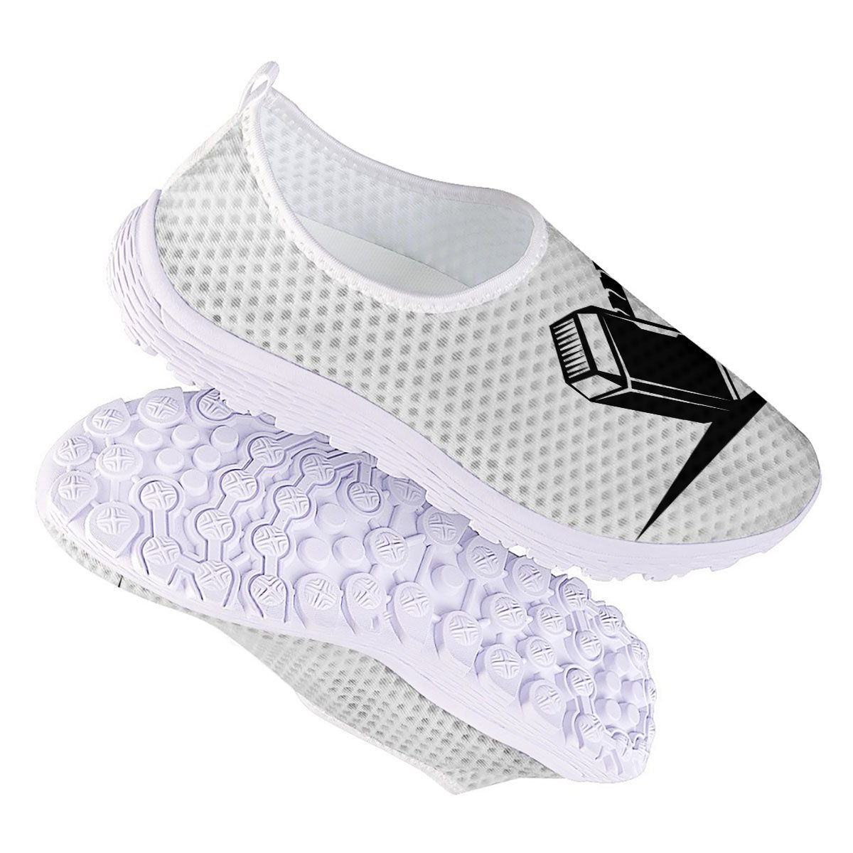 Mjolnir Hammer Of Thor Print Nurse Shoes-grizzshop