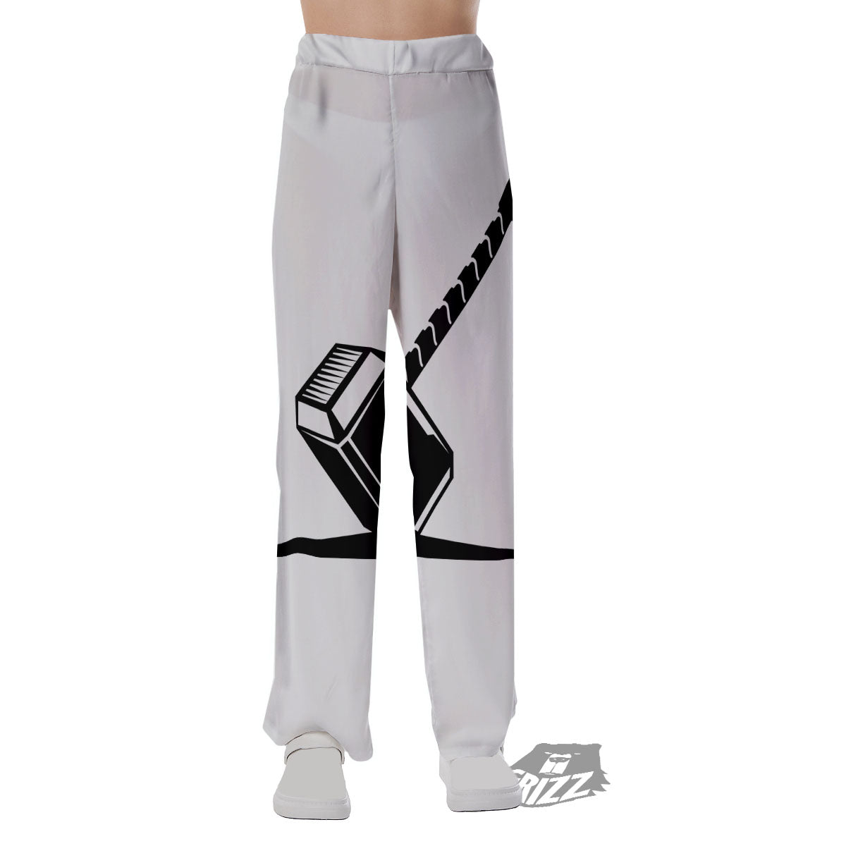 Mjolnir Hammer Of Thor Print Pajama Pants-grizzshop