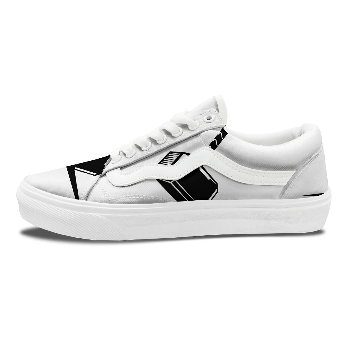 Mjolnir Hammer Of Thor Print Skate Shoes-grizzshop