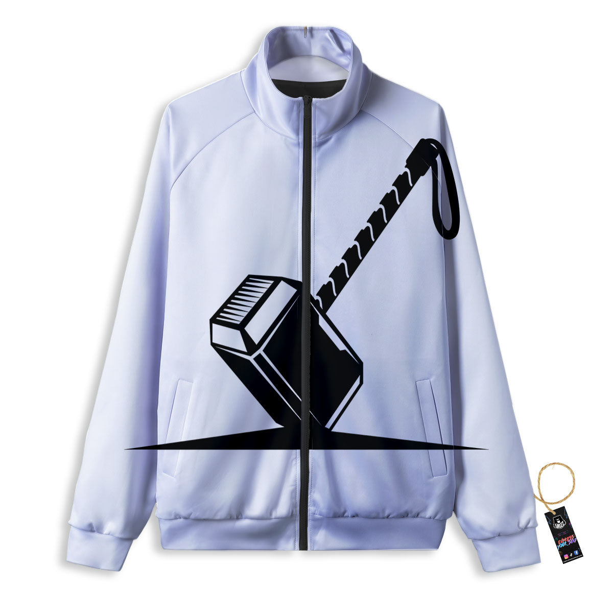 Mjolnir Hammer Of Thor Print Track Jacket-grizzshop