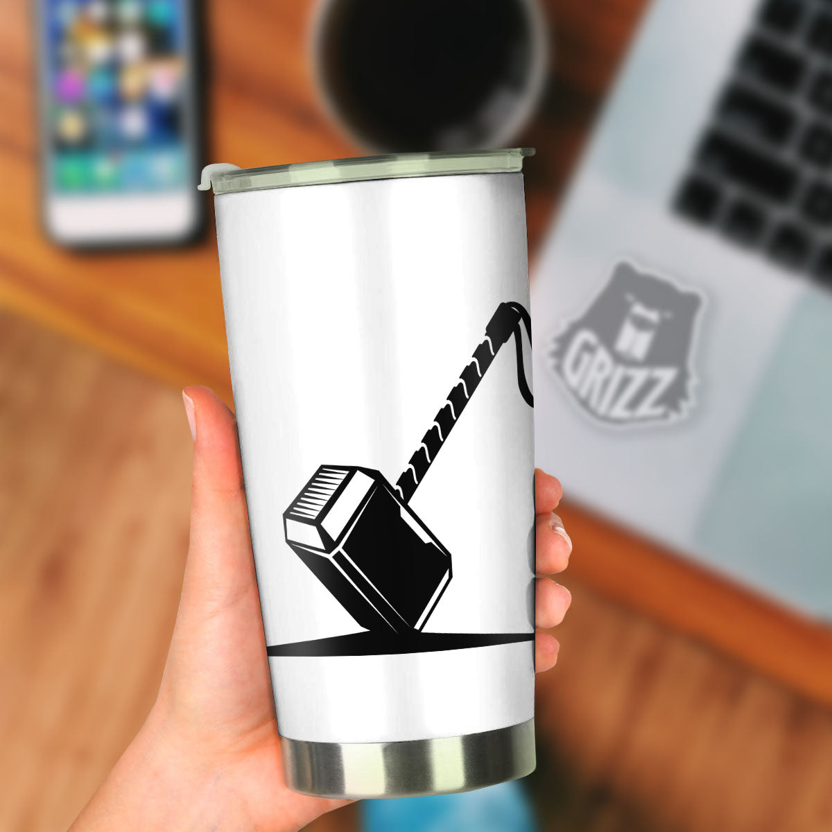Mjolnir Hammer Of Thor Print Tumbler-grizzshop