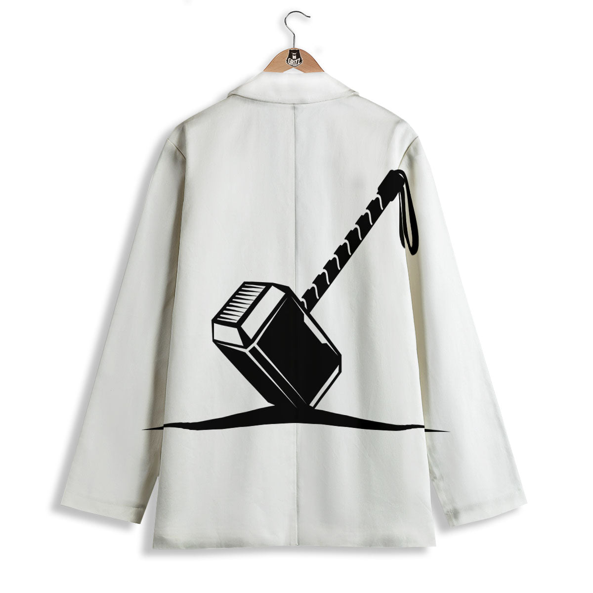 Mjolnir Hammer Of Thor Print Women's Blazer-grizzshop