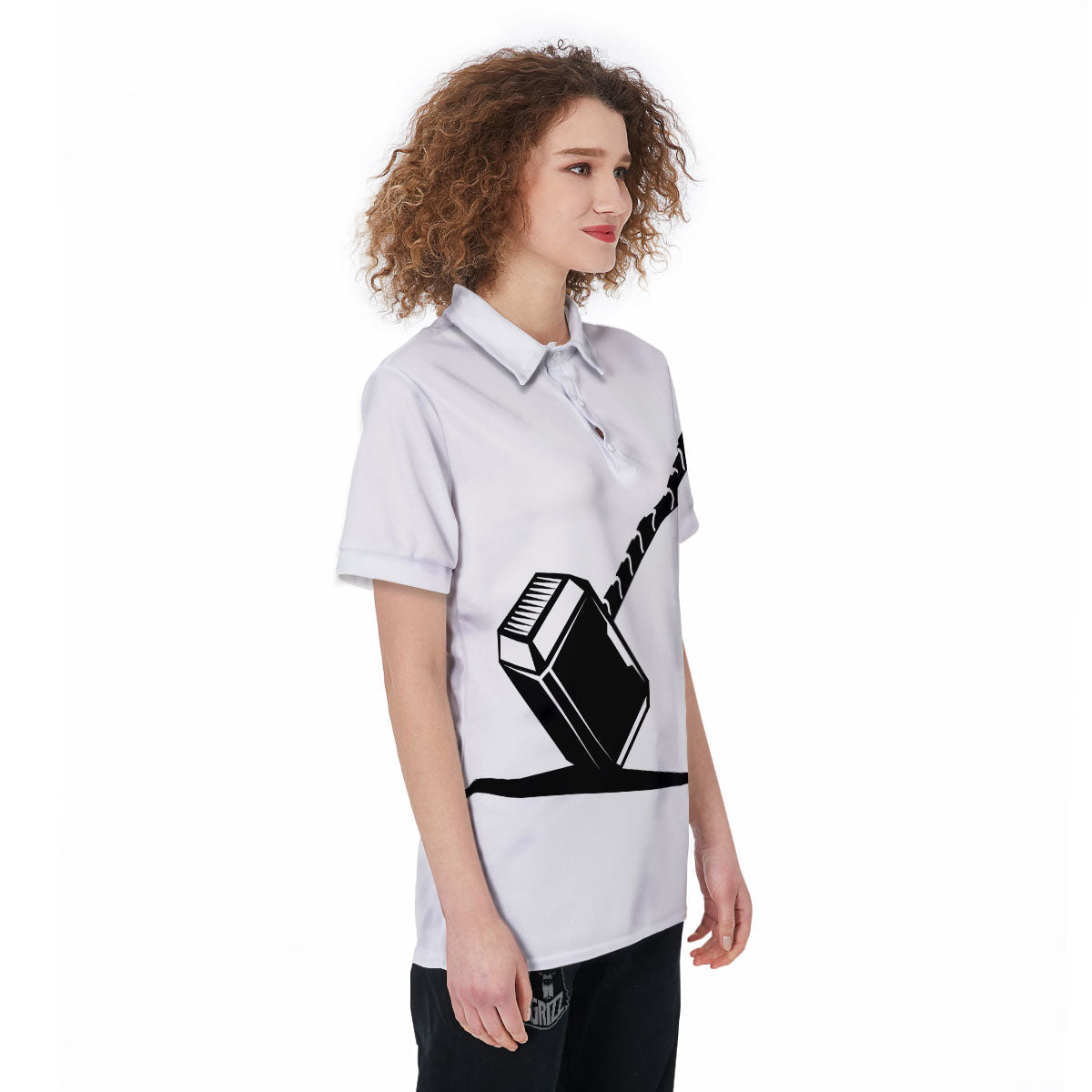 Mjolnir Hammer Of Thor Print Women's Golf Shirts-grizzshop