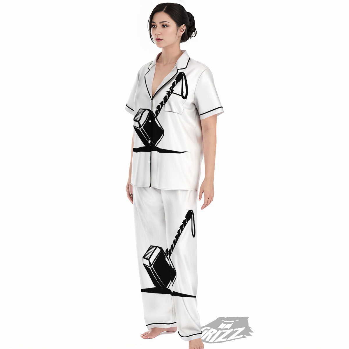 Mjolnir Hammer Of Thor Print Women's Pajamas Set-grizzshop