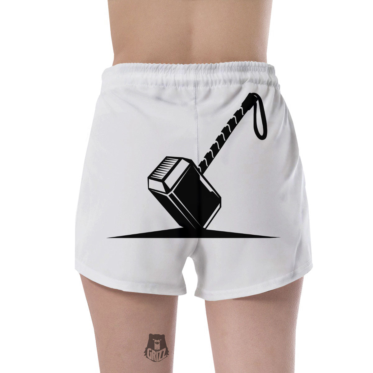 Mjolnir Hammer Of Thor Print Women's Shorts-grizzshop