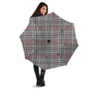 Modern Tartan Plaid White And Black Red Print Umbrella-grizzshop