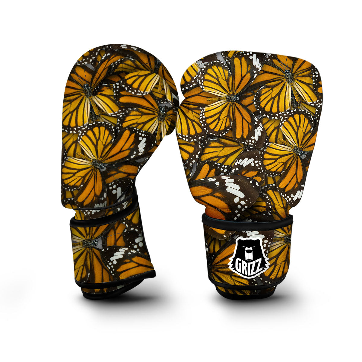 Monarch Butterfly Pattern Print Boxing Gloves-grizzshop