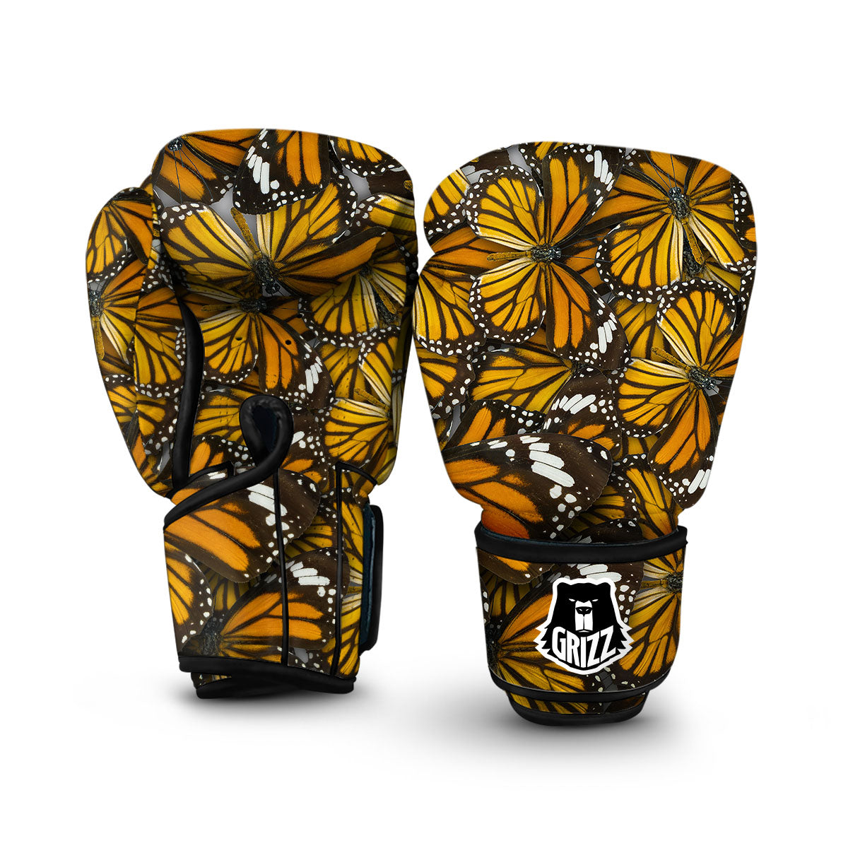 Monarch Butterfly Pattern Print Boxing Gloves-grizzshop