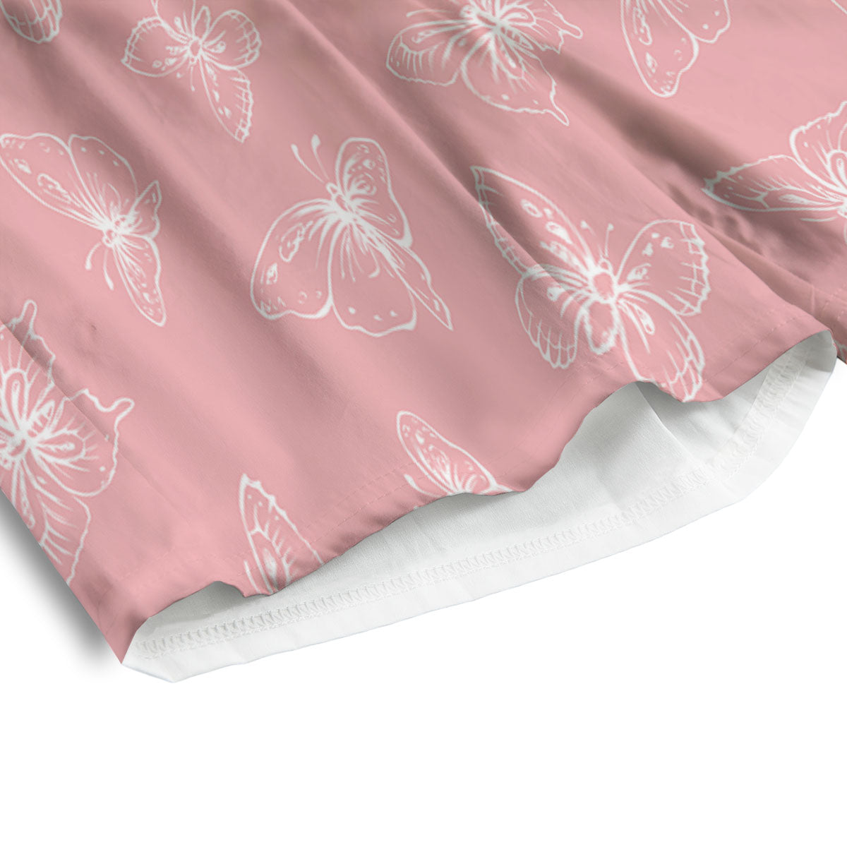 Monarch Butterfly Pink Print Pattern Men's Athletic Shorts