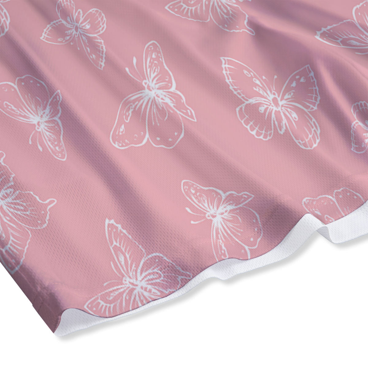 Monarch Butterfly Pink Print Pattern Mesh Shorts