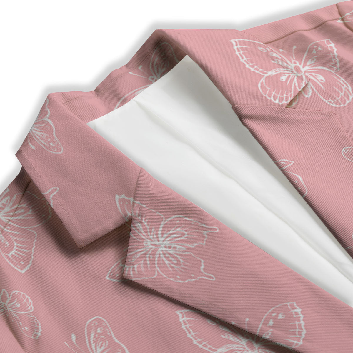 Monarch Butterfly Pink Print Pattern Women's Blazer-grizzshop