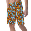 Monarch Butterfly Print Men's Shorts-grizzshop