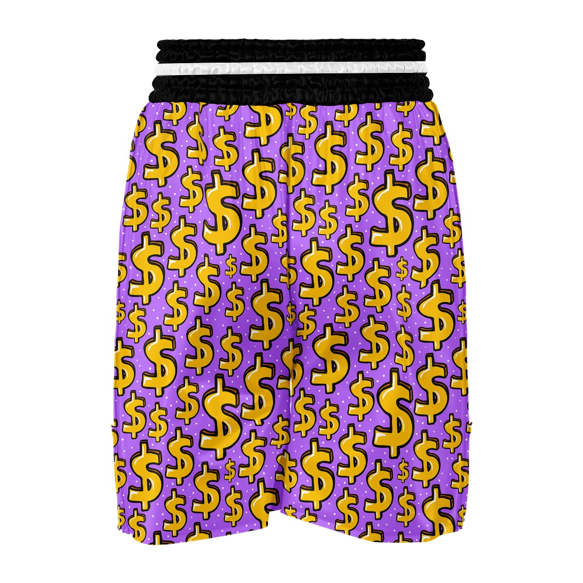 Money Dollar Pattern Print Boxing Shorts-grizzshop
