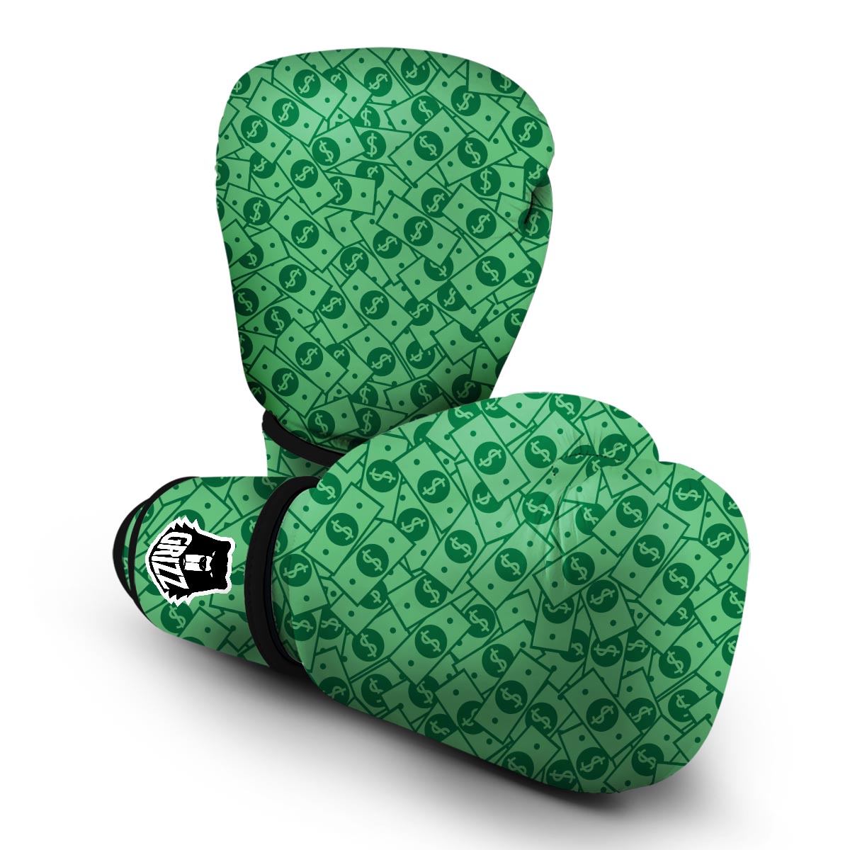 Money Dollar Print Pattern Boxing Gloves-grizzshop