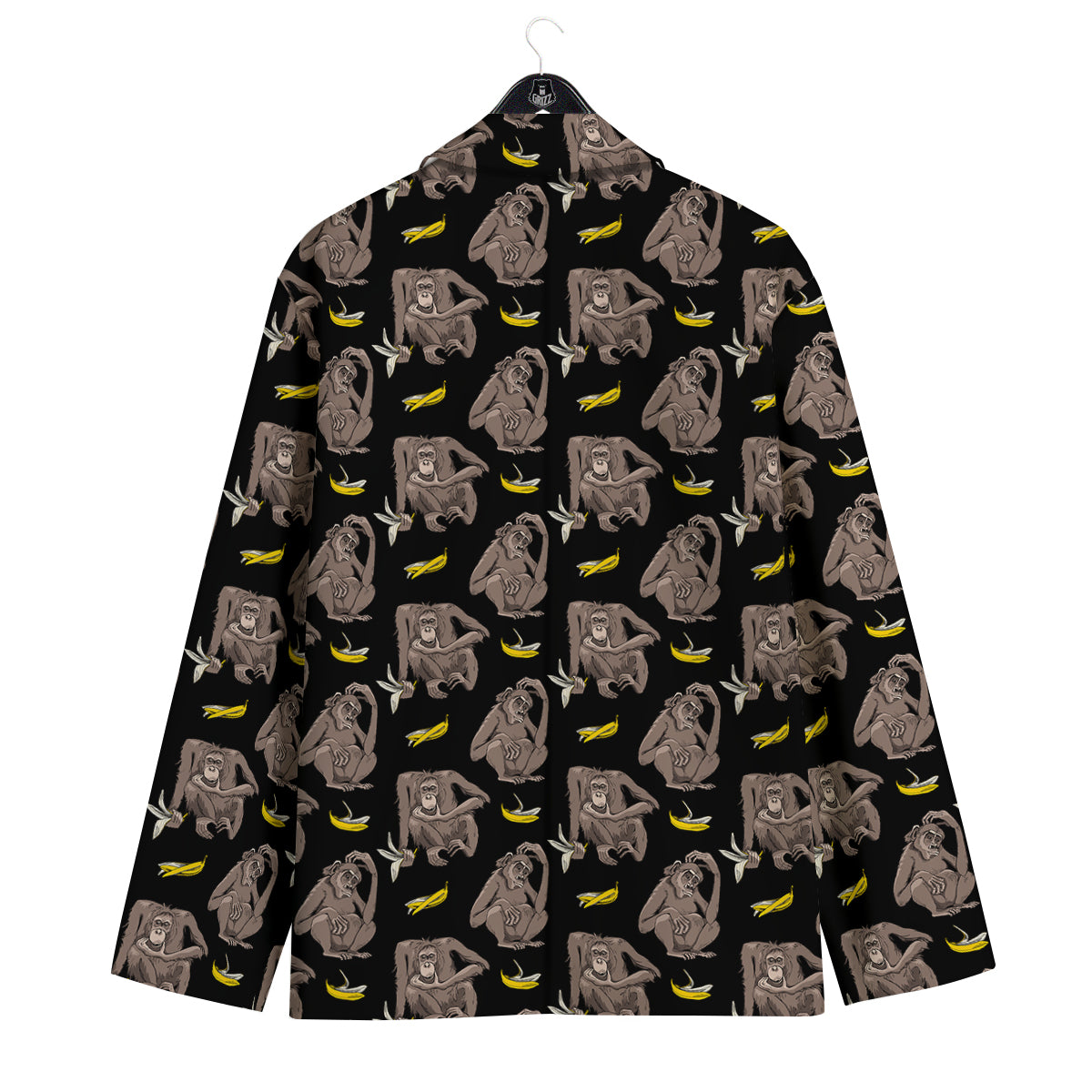 Monkey And Banana Print Pattern Men's Sport Coat-grizzshop