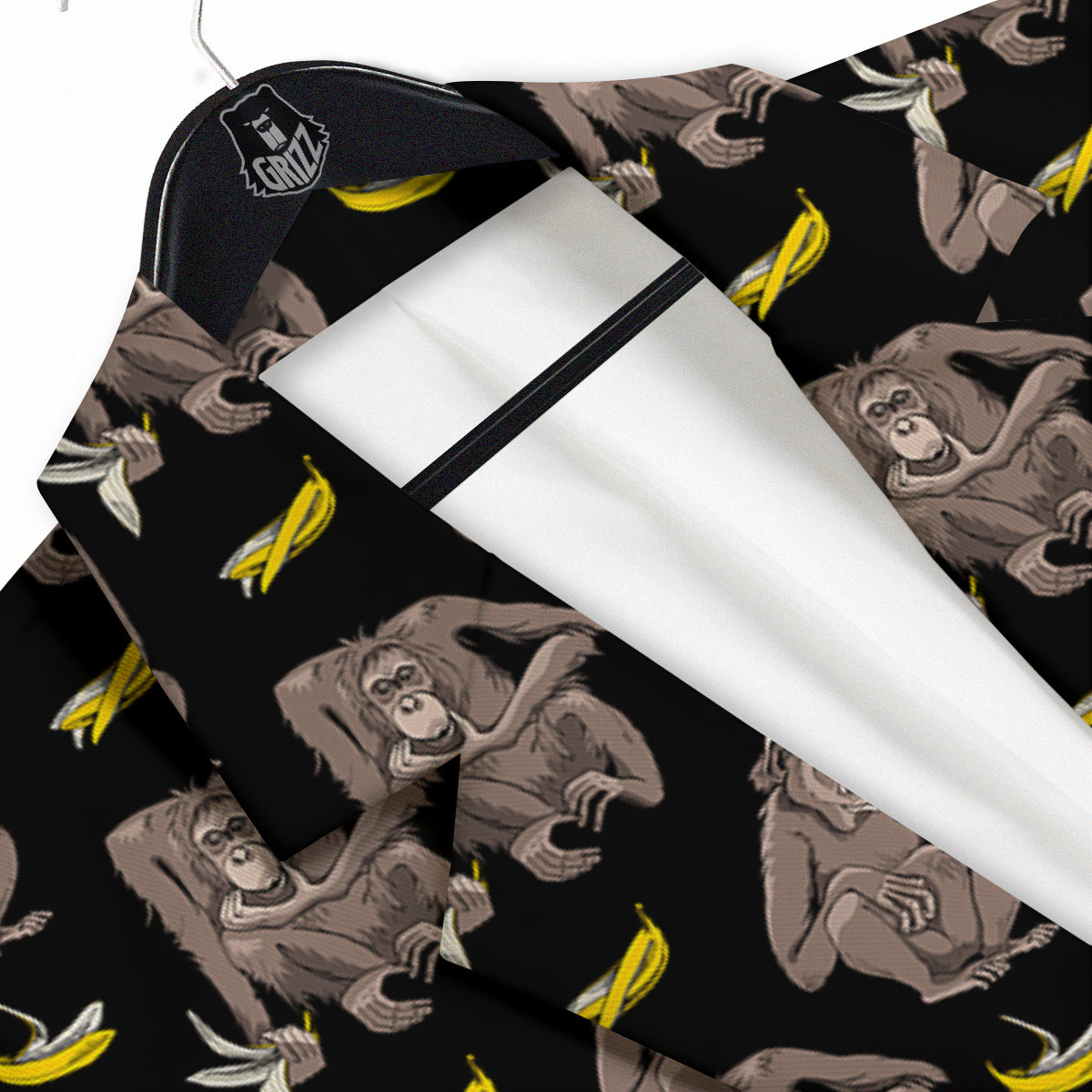Monkey And Banana Print Pattern Men's Sport Coat-grizzshop