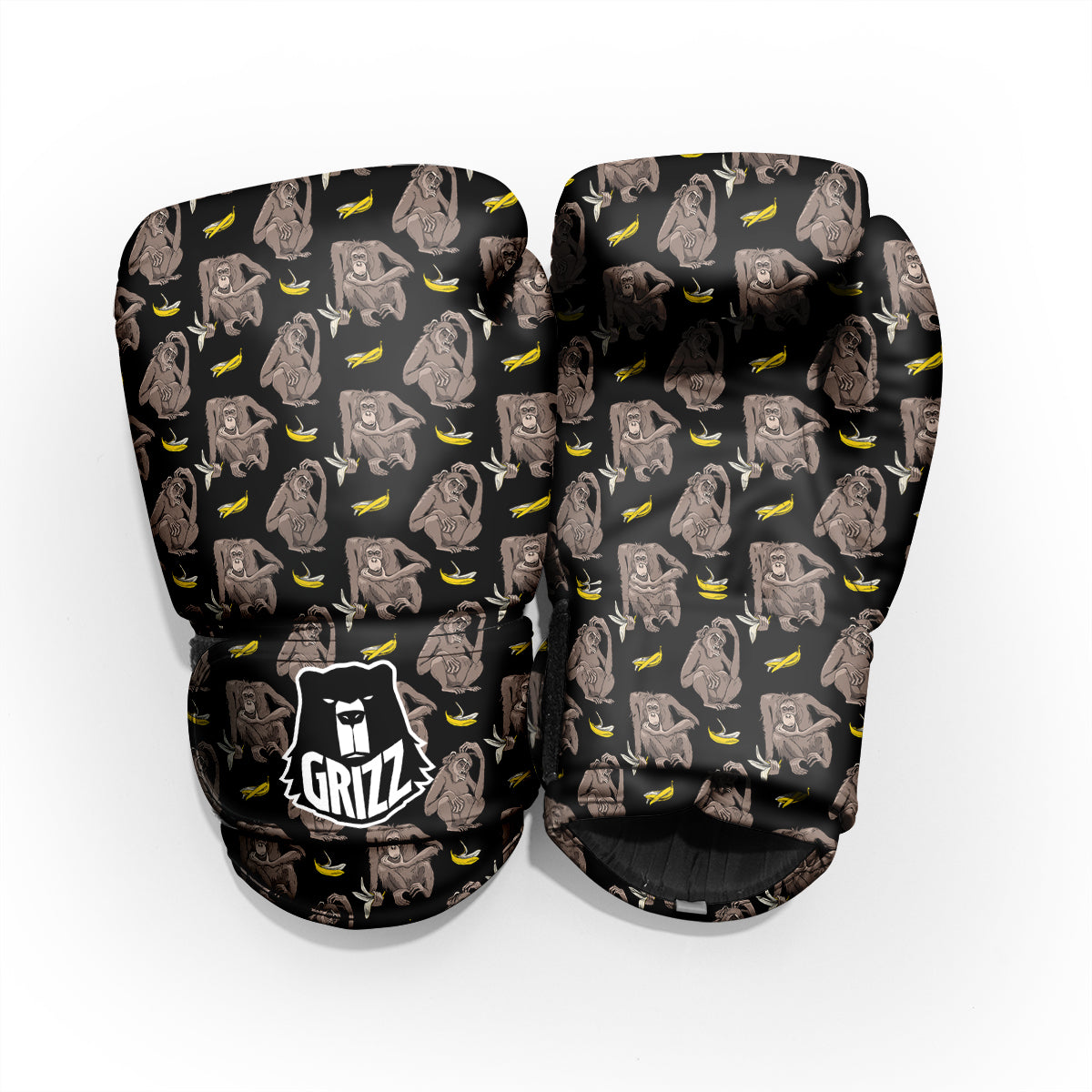 Monkey And Banana Print Pattern Pro Boxing Glove
