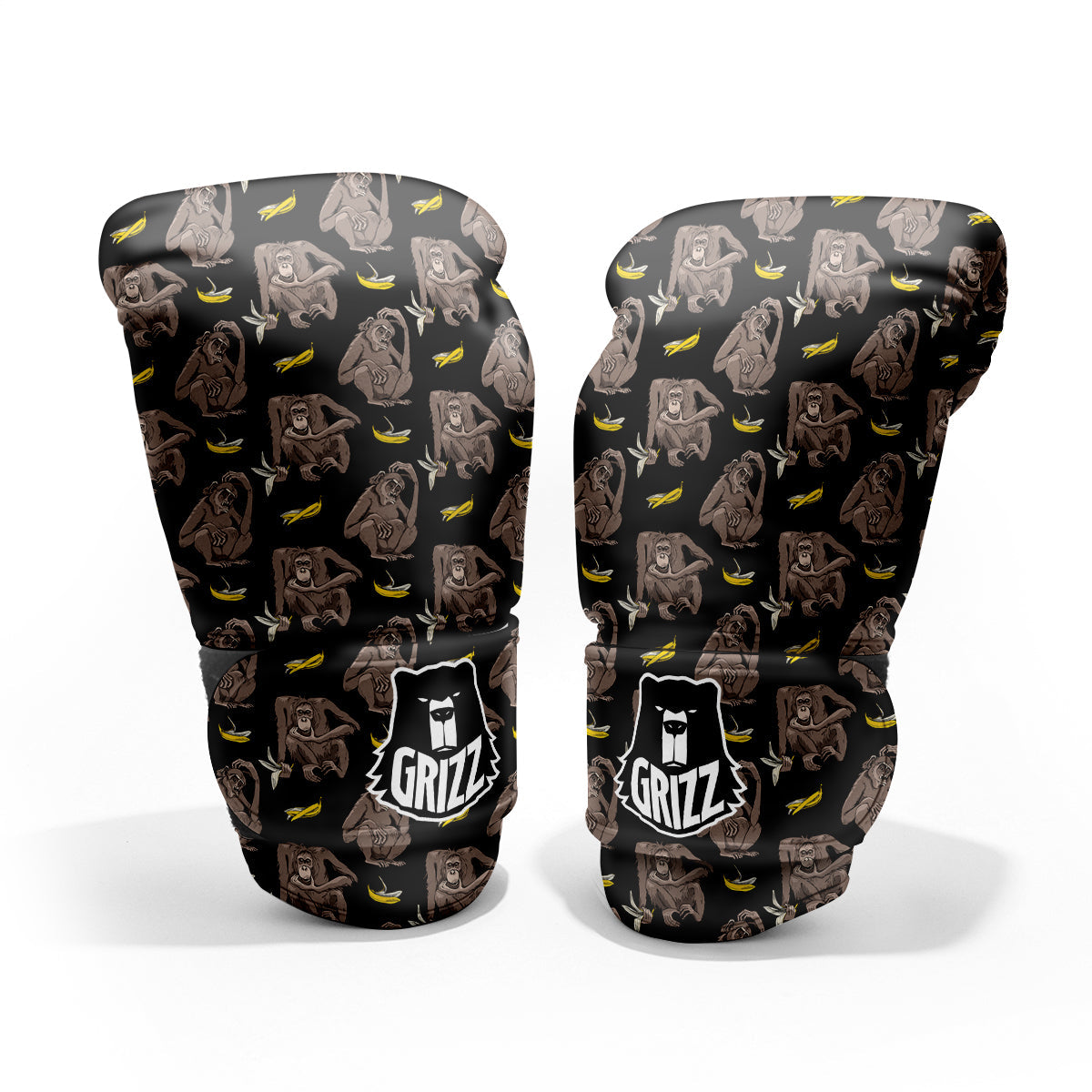Monkey And Banana Print Pattern Pro Boxing Glove