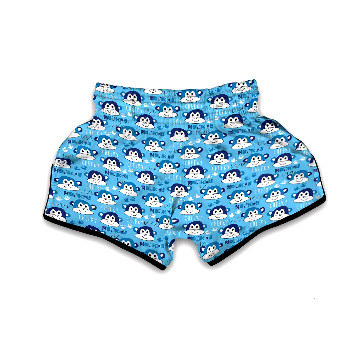 Monkey Print Pattern Muay Thai Boxing Shorts-grizzshop