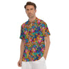 Monkey Trippy Psychedelic Men's Golf Shirts-grizzshop