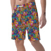 Monkey Trippy Psychedelic Men's Shorts-grizzshop